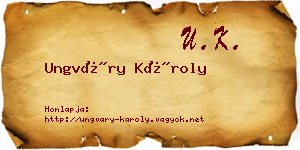 Ungváry Károly névjegykártya